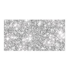 Silver And White Glitters Metallic Finish Party Texture Background Imitation Satin Wrap by genx