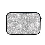 Silver and white Glitters metallic finish party texture background imitation Apple MacBook Pro 13  Zipper Case Front