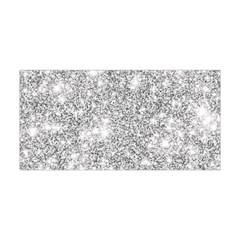 Silver And White Glitters Metallic Finish Party Texture Background Imitation Yoga Headband by genx