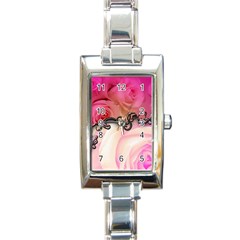 Decorative Elegant Roses Rectangle Italian Charm Watch by FantasyWorld7