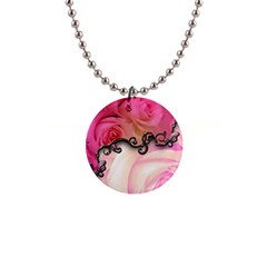 Decorative Elegant Roses 1  Button Necklace by FantasyWorld7