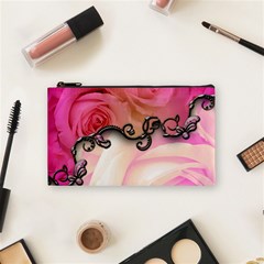 Decorative Elegant Roses Cosmetic Bag (small) by FantasyWorld7