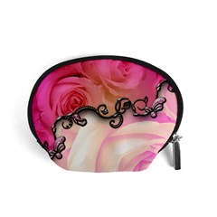 Decorative Elegant Roses Accessory Pouch (small) by FantasyWorld7