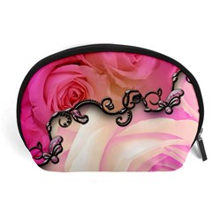 Decorative Elegant Roses Accessory Pouch (large) by FantasyWorld7