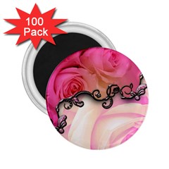 Decorative Elegant Roses 2 25  Magnets (100 Pack)  by FantasyWorld7