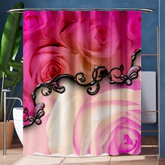 Decorative Elegant Roses Shower Curtain 60  X 72  (medium)  by FantasyWorld7