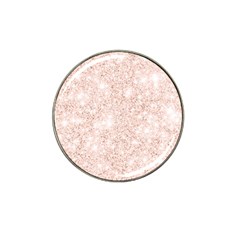 Rose Gold Pink Glitters Metallic Finish Party Texture Imitation Pattern Hat Clip Ball Marker by genx