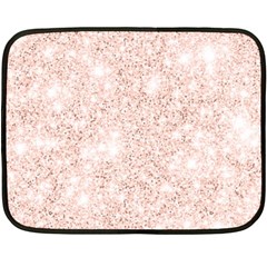 Rose Gold Pink Glitters Metallic Finish Party Texture Imitation Pattern Double Sided Fleece Blanket (mini)  by genx