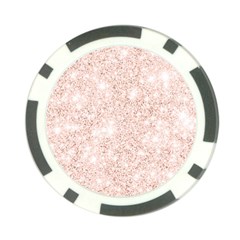 Rose Gold Pink Glitters Metallic Finish Party Texture Imitation Pattern Poker Chip Card Guard (10 Pack) by genx