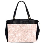 Rose Gold Pink Glitters metallic finish party texture imitation pattern Oversize Office Handbag (2 Sides) Front