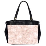 Rose Gold Pink Glitters metallic finish party texture imitation pattern Oversize Office Handbag (2 Sides) Back