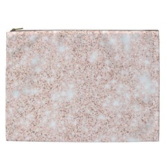 Rose Gold Pink Glitters Metallic Finish Party Texture Imitation Pattern Cosmetic Bag (xxl) by genx