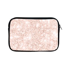 Rose Gold Pink Glitters Metallic Finish Party Texture Imitation Pattern Apple Ipad Mini Zipper Cases by genx