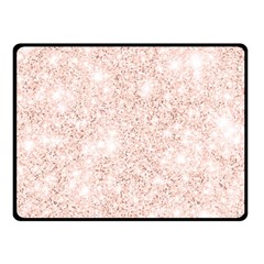 Rose Gold Pink Glitters Metallic Finish Party Texture Imitation Pattern Double Sided Fleece Blanket (small)  by genx