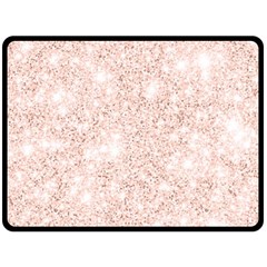 Rose Gold Pink Glitters Metallic Finish Party Texture Imitation Pattern Double Sided Fleece Blanket (large)  by genx