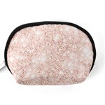 Rose Gold Pink Glitters metallic finish party texture imitation pattern Accessory Pouch (Medium) Back