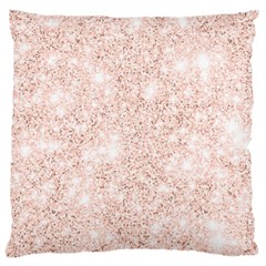 Rose Gold Pink Glitters Metallic Finish Party Texture Imitation Pattern Large Flano Cushion Case (two Sides) by genx