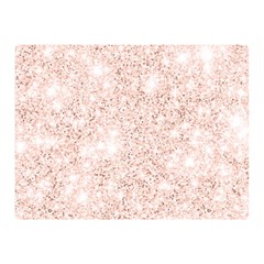 Rose Gold Pink Glitters Metallic Finish Party Texture Imitation Pattern Double Sided Flano Blanket (mini)  by genx