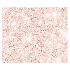 Rose Gold Pink Glitters Metallic Finish Party Texture Imitation Pattern Double Sided Flano Blanket (small)  by genx