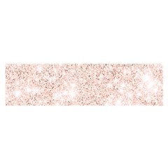 Rose Gold Pink Glitters Metallic Finish Party Texture Imitation Pattern Satin Scarf (oblong) by genx