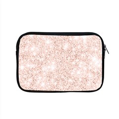 Rose Gold Pink Glitters Metallic Finish Party Texture Imitation Pattern Apple Macbook Pro 15  Zipper Case by genx