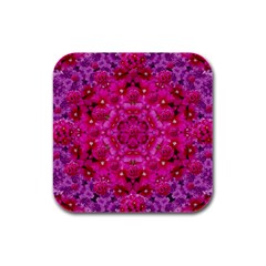 Flower Suprise To Love And Enjoy Rubber Square Coaster (4 Pack)  by pepitasart