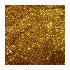 Gold Glitters Metallic Finish Party Texture Background Faux Shine Pattern Medium Glasses Cloth (2 Sides) by genx