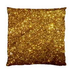 Gold Glitters Metallic Finish Party Texture Background Faux Shine Pattern Standard Cushion Case (two Sides) by genx