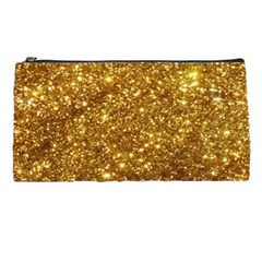 Gold Glitters Metallic Finish Party Texture Background Faux Shine Pattern Pencil Cases by genx