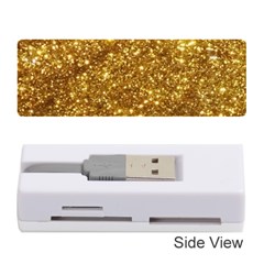 Gold Glitters Metallic Finish Party Texture Background Faux Shine Pattern Memory Card Reader (stick) by genx