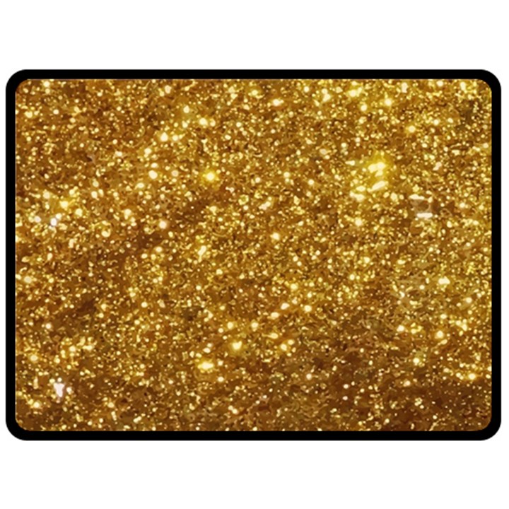 Gold Glitters metallic finish party texture background faux shine pattern Double Sided Fleece Blanket (Large) 