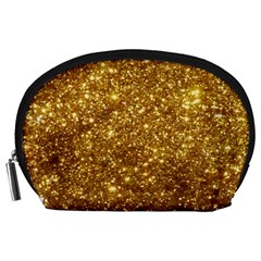 Gold Glitters Metallic Finish Party Texture Background Faux Shine Pattern Accessory Pouch (large) by genx