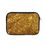 Gold Glitters metallic finish party texture background faux shine pattern Apple MacBook Pro 15  Zipper Case Front