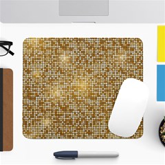 Retro Gold Glitters Golden Disco Ball Optical Illusion Large Mousepads by genx