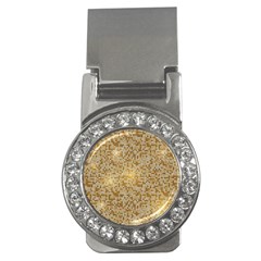 Retro Gold Glitters Golden Disco Ball Optical Illusion Money Clips (cz)  by genx