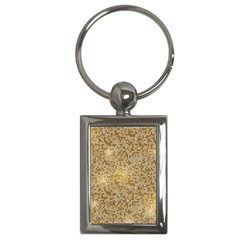 Retro Gold Glitters Golden Disco Ball Optical Illusion Key Chain (rectangle) by genx