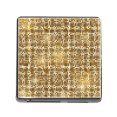 Retro Gold Glitters Golden Disco Ball Optical Illusion Memory Card Reader (square 5 Slot) by genx