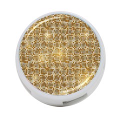 Retro Gold Glitters Golden Disco Ball Optical Illusion 4-port Usb Hub (two Sides) by genx