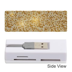 Retro Gold Glitters Golden Disco Ball Optical Illusion Memory Card Reader (stick) by genx