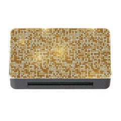 Retro Gold Glitters Golden Disco Ball Optical Illusion Memory Card Reader With Cf by genx