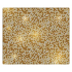 Retro Gold Glitters Golden Disco Ball Optical Illusion Double Sided Flano Blanket (small)  by genx