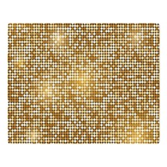 Retro Gold Glitters Golden Disco Ball Optical Illusion Double Sided Flano Blanket (large)  by genx