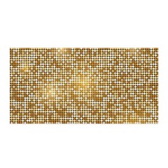 Retro Gold Glitters Golden Disco Ball Optical Illusion Satin Wrap by genx