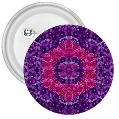 Flowers And Purple Suprise To Love And Enjoy 3  Buttons by pepitasart