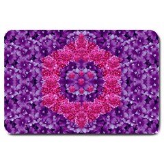 Flowers And Purple Suprise To Love And Enjoy Large Doormat  by pepitasart