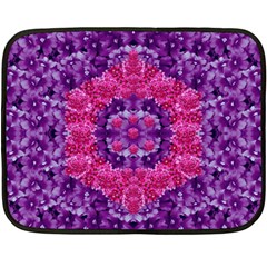 Flowers And Purple Suprise To Love And Enjoy Fleece Blanket (mini) by pepitasart