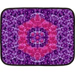 Flowers And Purple Suprise To Love And Enjoy Fleece Blanket (Mini) 35 x27  Blanket