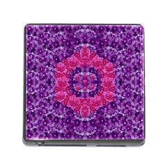 Flowers And Purple Suprise To Love And Enjoy Memory Card Reader (square 5 Slot) by pepitasart