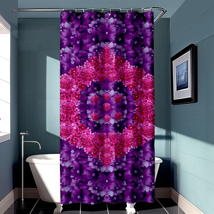 Flowers And Purple Suprise To Love And Enjoy Shower Curtain 36  x 72  (Stall) 