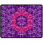 Flowers And Purple Suprise To Love And Enjoy Double Sided Fleece Blanket (Medium)  58.8 x47.4  Blanket Back